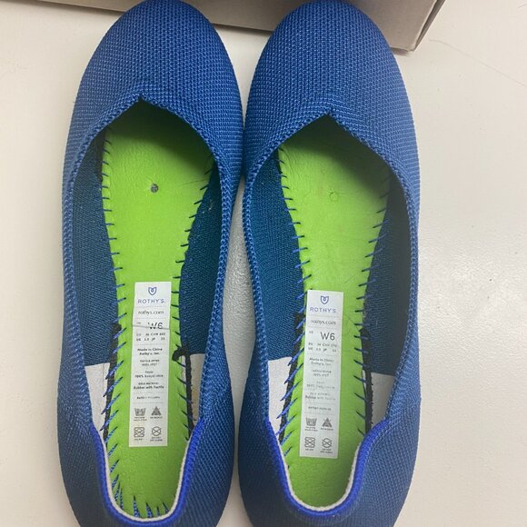Rothy's Round-Toe Flats in Ocean Blue (size 5 or 5.5) - Picture 6 of 7